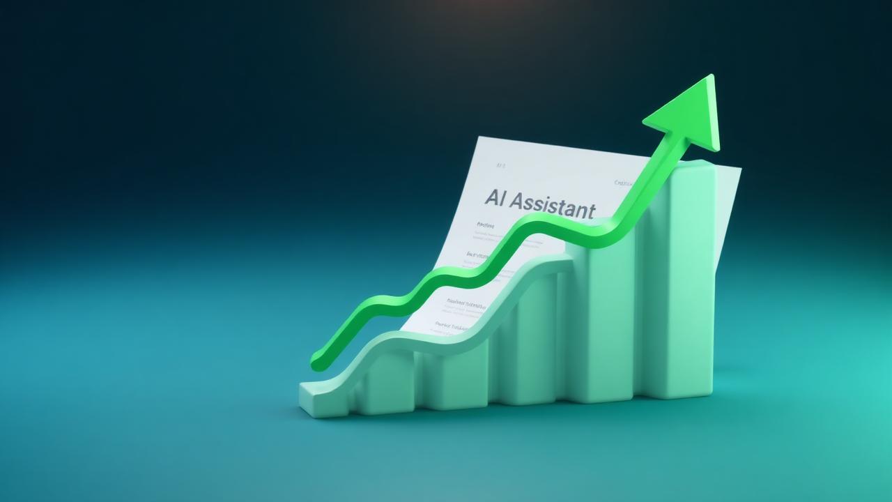 Upward financial growth chart with an AI assistant and a completed investment memo
